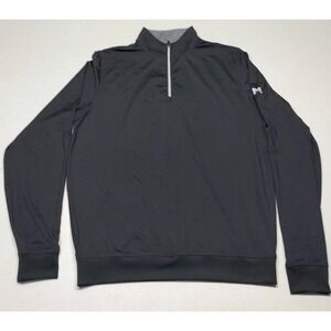 Footjoy Men's 1/4 Quarter Zip Black Medium Spandex Polyester Golf Pullover